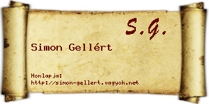 Simon Gellért névjegykártya